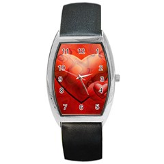 Love Tonneau Leather Watch by Siebenhuehner