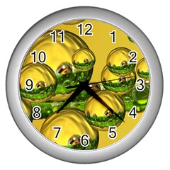 Balls Wall Clock (silver) by Siebenhuehner