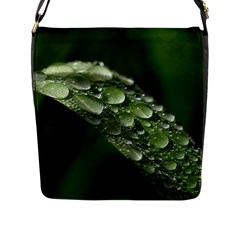 Grass Drops Flap Closure Messenger Bag (large) by Siebenhuehner