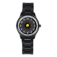 Solar System Sport Metal Watch (black) by PaolAllen2