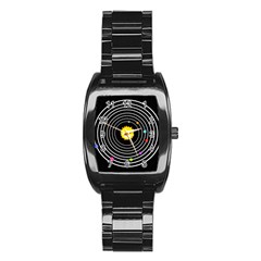 Solar System Stainless Steel Barrel Watch by PaolAllen2