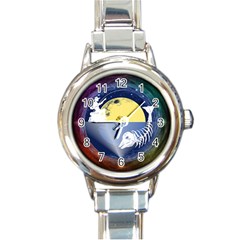 Fishing Dead Round Italian Charm Watch by Contest1763580