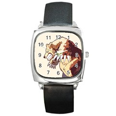 Bear Time Square Leather Watch by Contest1780262