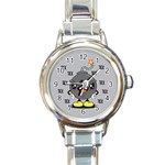 Time Bomb Round Italian Charm Watch Front