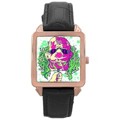 Bozo Zombie Rose Gold Leather Watch  by Contest1731890