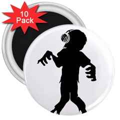 Zombie Boogie 3  Button Magnet (10 Pack)