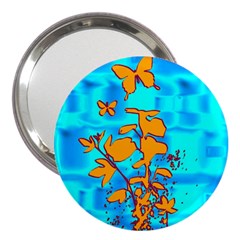 Butterfly Blue 3  Handbag Mirror by uniquedesignsbycassie