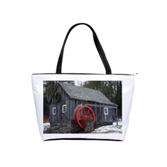 Vermont Christmas Barn Large Shoulder Bag by plainandsimple