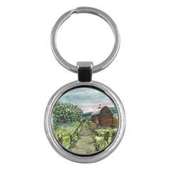  amish Apple Blossoms  By Ave Hurley Of Artrevu   Key Chain (round) by ArtRave2