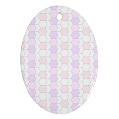 Allover Graphic Soft Pink Oval Ornament by ImpressiveMoments