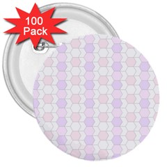 Allover Graphic Soft Pink 3  Button (100 Pack) by ImpressiveMoments
