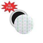 Allover Graphic Soft Aqua 1.75  Button Magnet (10 pack)