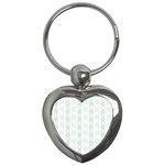 Allover Graphic Soft Aqua Key Chain (Heart)