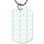 Allover Graphic Soft Aqua Dog Tag (One Sided)