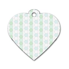 Allover Graphic Soft Aqua Dog Tag Heart (one Sided)  by ImpressiveMoments