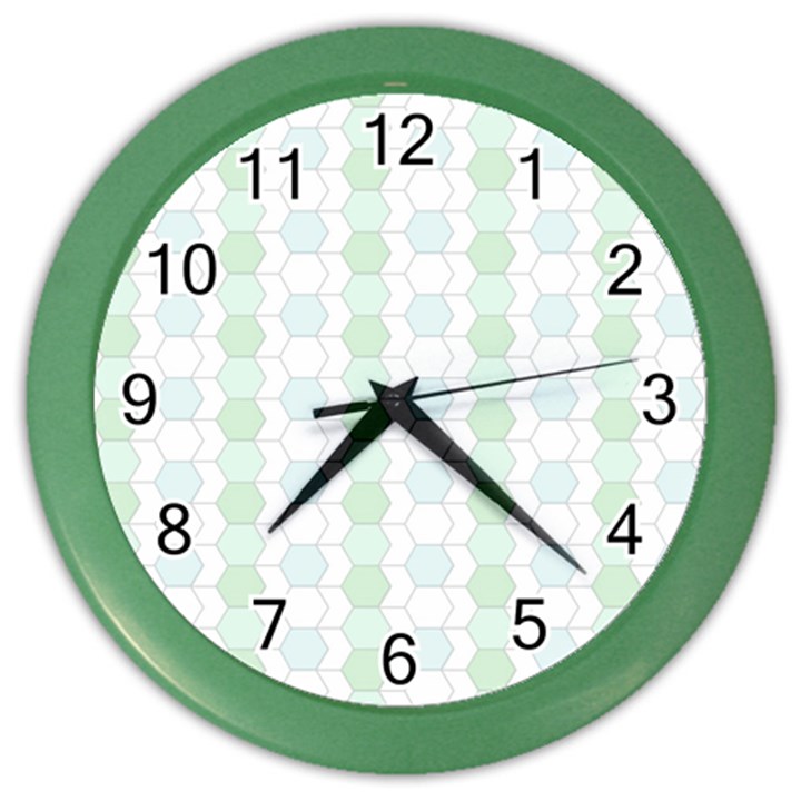 Allover Graphic Soft Aqua Wall Clock (Color)