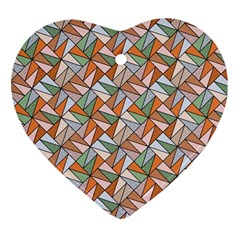 Allover Graphic Brown Heart Ornament (two Sides) by ImpressiveMoments