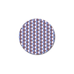 Allover Graphic Blue Brown Golf Ball Marker by ImpressiveMoments