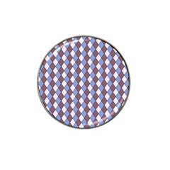 Allover Graphic Blue Brown Golf Ball Marker 4 Pack (for Hat Clip) by ImpressiveMoments