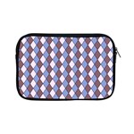 Allover Graphic Blue Brown Apple iPad Mini Zippered Sleeve Front