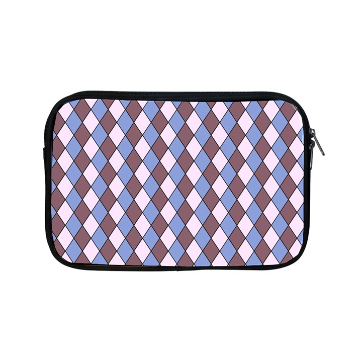 Allover Graphic Blue Brown Apple iPad Mini Zippered Sleeve