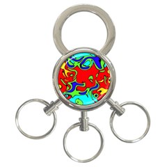 Abstract 3-ring Key Chain by Siebenhuehner
