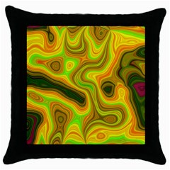Abstract Black Throw Pillow Case by Siebenhuehner