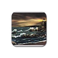  bridget s Lighthouse   By Ave Hurley Of Artrevu   Rubber Square Coaster (4 Pack) by ArtRave2