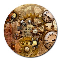 Steampunk 8  Mouse Pad (round)