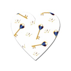 21st Birthday Keys Background Magnet (heart)