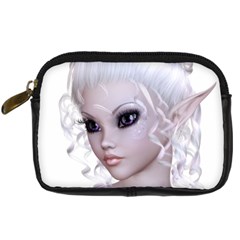 Fairy Elfin Elf Nymph Faerie Digital Camera Leather Case by goldenjackal