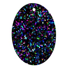 Glitter 1 Oval Ornament (two Sides)