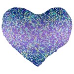 Glitter2 19  Premium Heart Shape Cushion
