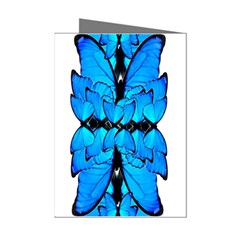 Butterfly Art Blue&cyan Mini Greeting Card (8 Pack) by BrilliantArtDesigns