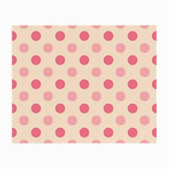 Pale Pink Polka Dots Glasses Cloth (small, Two Sided) by Colorfulart23
