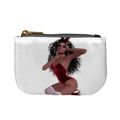 Miss Bunny In Red Lingerie Coin Change Purse by goldenjackal