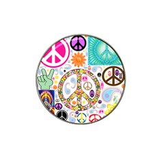 Peace Collage Golf Ball Marker (for Hat Clip)
