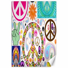 Peace Collage Canvas 12  X 18  (unframed) by StuffOrSomething