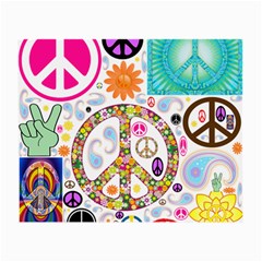 Peace Collage Glasses Cloth (small, Two Sided)