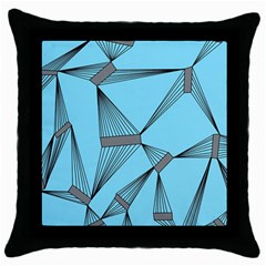 Lines Black Throw Pillow Case by LoveModa