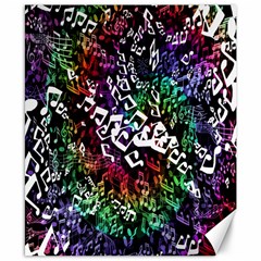 Urock Musicians Twisted Rainbow Notes  Canvas 8  X 10  (unframed)