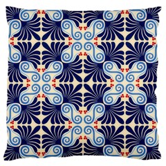 Curly Blue Large Cushion Case (two Sided) 