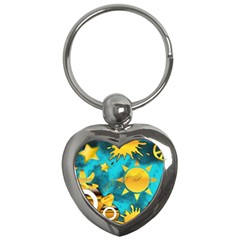 Musical Peace Key Chain (heart) by StuffOrSomething