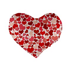  Pretty Hearts  16  Premium Heart Shape Cushion  by Colorfulart23