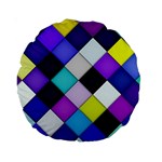 Quilted with halftone 15  Premium Round Cushion  Front