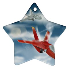 America Jet Fighter Air Force Star Ornament by NickGreenaway