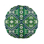 Green pattern 15  Premium Round Cushion 