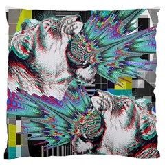 Lioness Glitch Large Cushion Case (two Sided) 