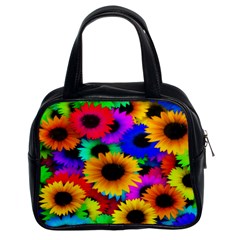 Colorful Sunflowers Classic Handbag (two Sides) by StuffOrSomething