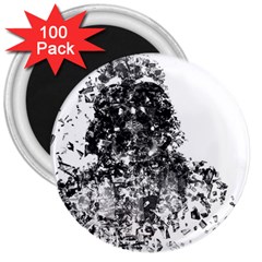 Darth Vader 3  Button Magnet (100 Pack) by malobishop
